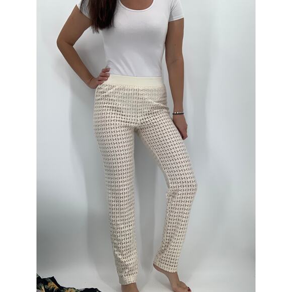 2/$30 FORTUNE Swimwear Pants Size S Cream Ivory Sheer Lace Pant Slim - Picture 6 of 6